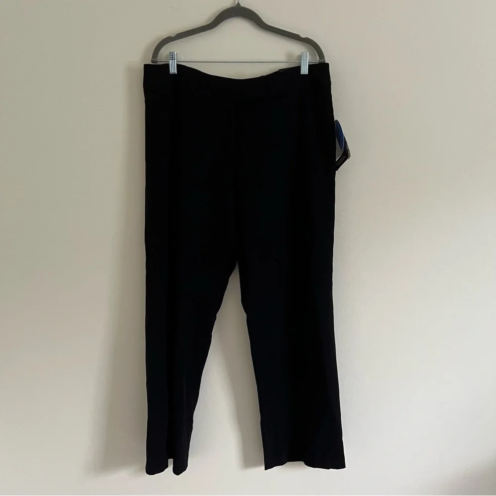 🛍️Style & Co.Julie Womens Straight Leg Black Pants 16P Business Casual Stretch